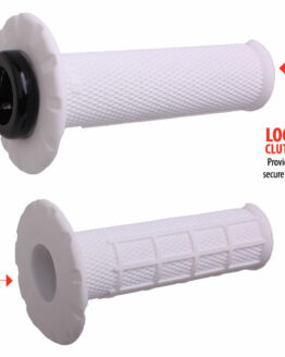 ODI Universal Lock-On Half Waffle Grips White/Black