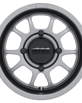 MR409 Bead Grip 15x10 / 5+5/0mm Offset / 4x136 / 106.25mm CB Steel Grey Wheel