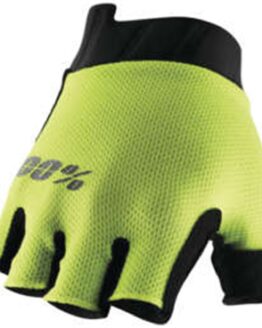 100% Exceeda Gel Shortfinger Gloves Flo. Yellow XL