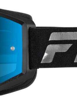 Fly Racing Youth Zone Goggle Black/Black Sky Blue Mirror