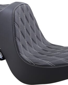 Predator III Seat- Double Diamond Silver Thread 7in Tall Rider Support-2Up