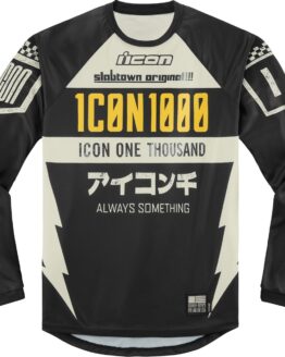 ICON Slabtown Jersey Pullover Long-Sleeve Black Yellow White Men's Large