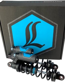 Legend REVO ARC Piggyback Rear Shocks 14in Heavy Duty Black For 99-17 Dyna