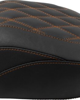 Mustang Wide Tripper Passenger Seat Orange Stitch Harley FLT/FLH 2023-2025