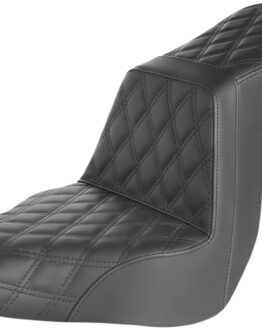 Black Step-Up Seat w/ Full Lattice Stitch