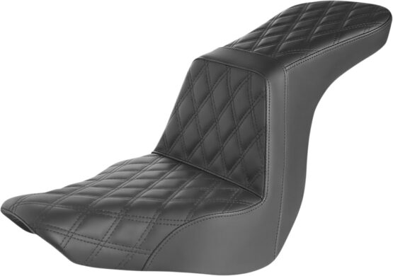 Black Step-Up Seat w/ Full Lattice Stitch