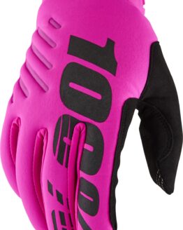 100 Percent Brisker Women's Gloves Neon Pink/Black Small