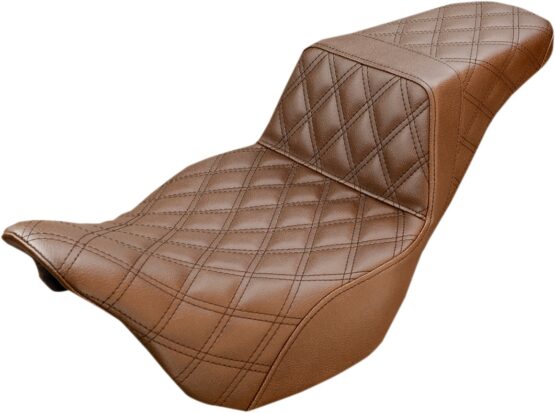 Step-Up Full Lattice Stitch 2-Up Seat Brown