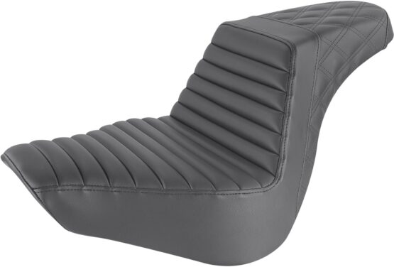 Step-Up Lattice Stitched 2-Up Seat Black Gel