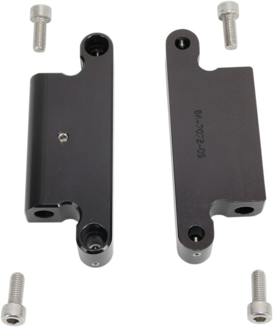 Driver Floorboard Bracket Mounts - Black