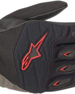 Shore Motorcycle Gloves Black/Red Large