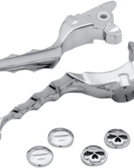 Kuryakyn Zombie Aluminum Brake/Clutch Lever Set Chrome Fits 17-20 Touring