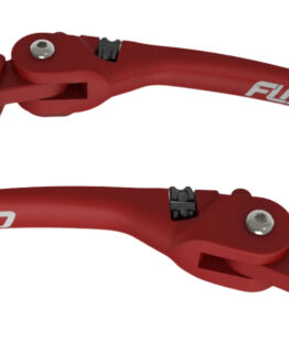 FLO Motorsports MX Style Adjustable Lever Set Red For 17-20 Harley FLH/FLT