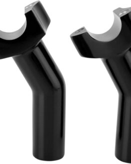 Drag Specialties Forged Aluminum Handlebar Risers Black 4.5in Pullback Pair