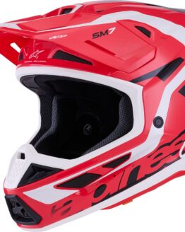 Alpinestars SM7 Deed MX Helmet Gloss Red/Black/White XL
