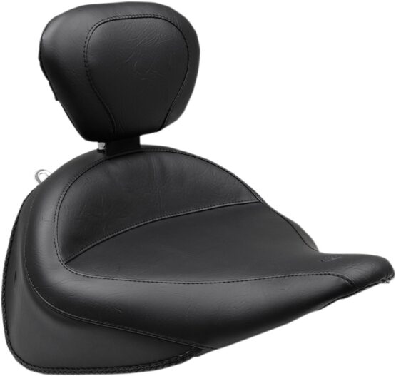 Wide Smooth Naugahyde Solo Seat w/Backrest