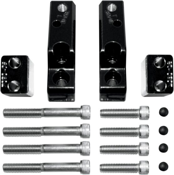 Passenger Floorboard Relocation Brackets - Black