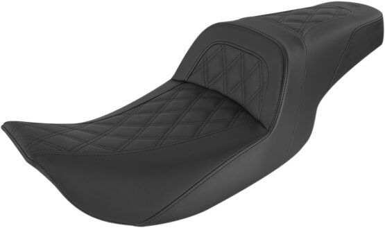 *OPN BOX* Slim Lattice Stitched 2-Up Seat Black Gel