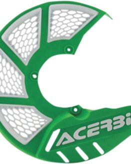 X-Brake Vented Brake Rotor Disc Cover - Green & White