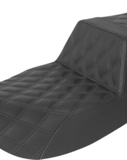 Saddlemen Step-Up Tour Seat Full Lattice Stitch Black For Harley FL 97-07
