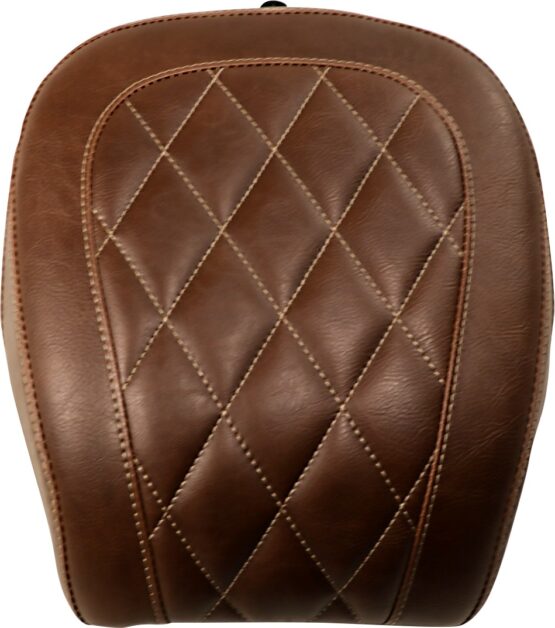 Tripper Diamond Synthetic Leather Wide Brown Pillion Pad