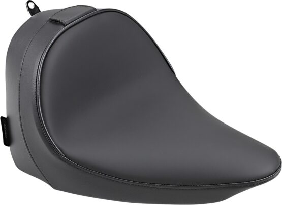 Smooth SR Leather Solo Seat Black Low 1-1/2"