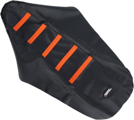 Black/Orange Ribbed Seat Cover