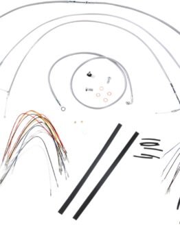 Extended Braided S.S. Control Cable Kit 14" tall bars