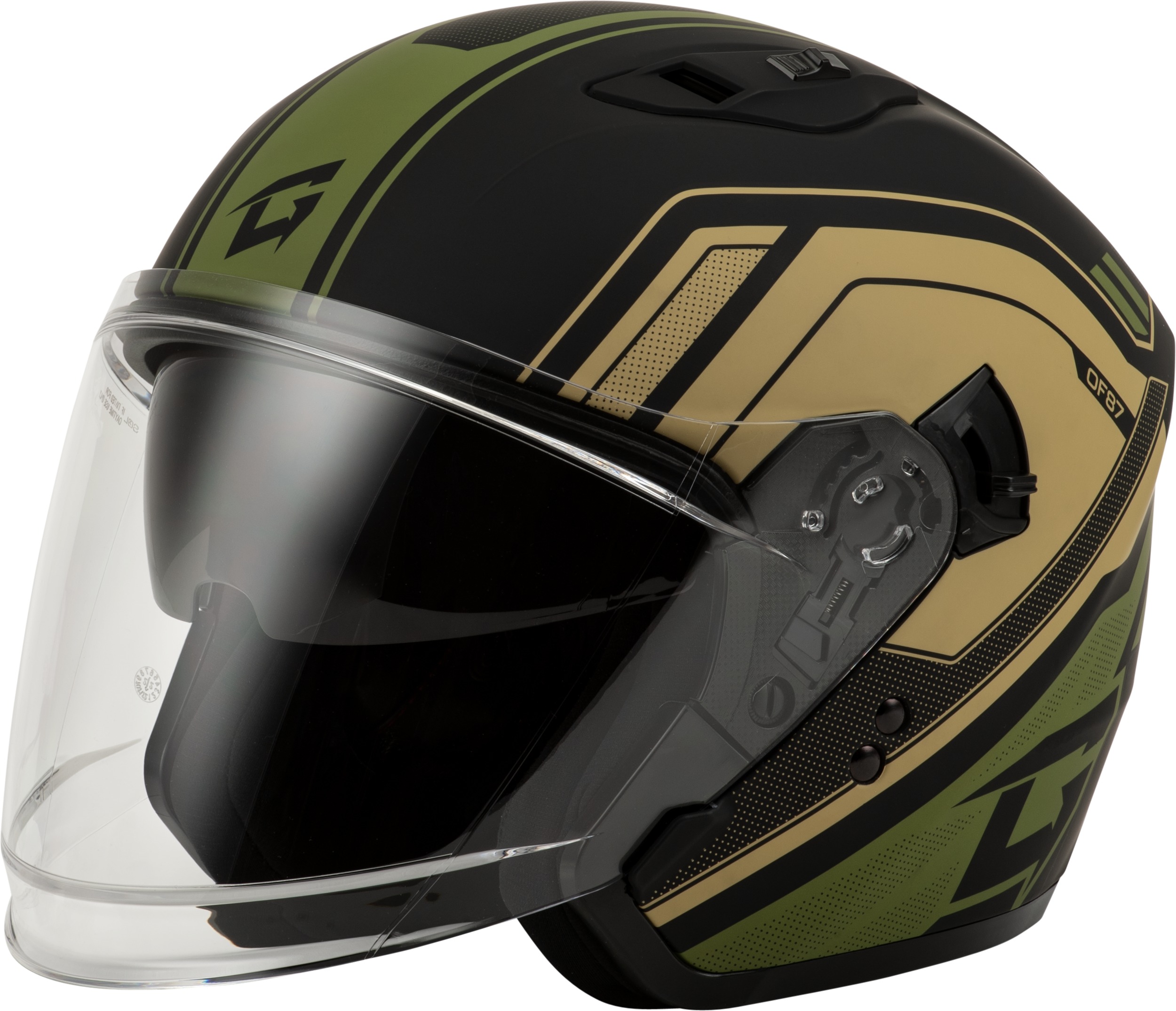 GMAX OF-87 Duke Helmet Matte Black/Green 2X-Large - Image 4