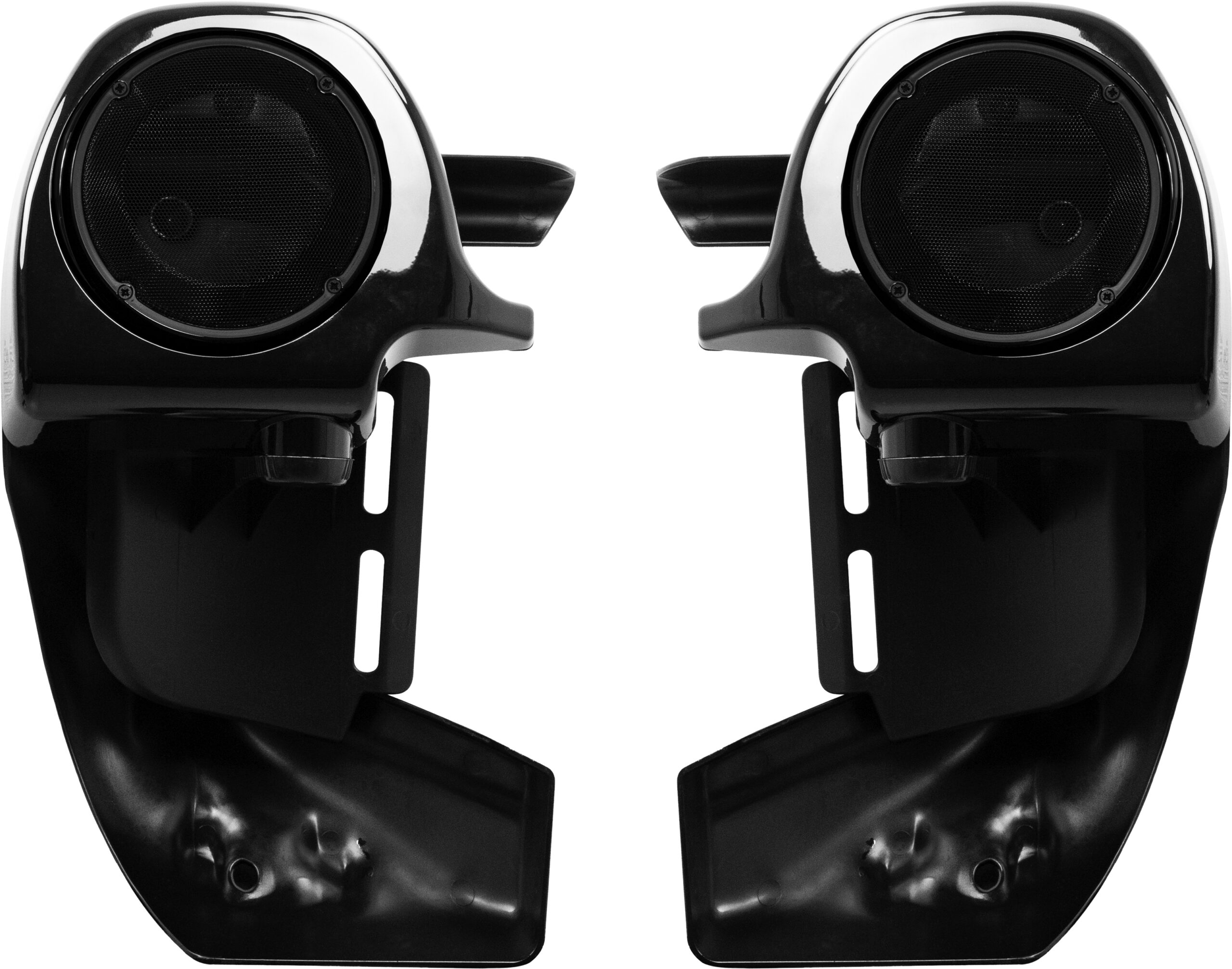 Saddle Tramp Lower Fairing Speaker Mounts Black For Harley FL Touring 83-13 - Image 5