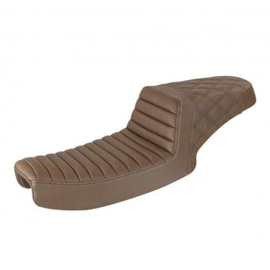 Step-Up Rear Lattice Stitch 2-Up Seat Brown