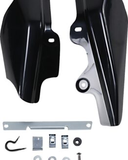 Drag Specialties Frame Mounted Heat Deflectors Black For Harley-Davidson