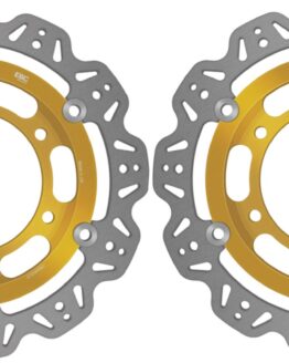 VEE Style Brake Rotors - Black Center Front Kit