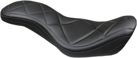 Tripper Carbon Fiber Vinyl 2-Up Seat - Black