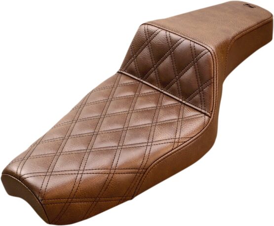 Step-Up Front Lattice Stitch 2-Up Seat Brown