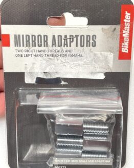 Motorcycle Mirror Adapters - 10mm Female On Bike, 8mm Male - Chrome