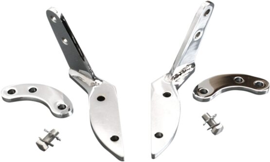 Adjustable Bolt-On Highway Bar Footpeg Mounts - Chrome