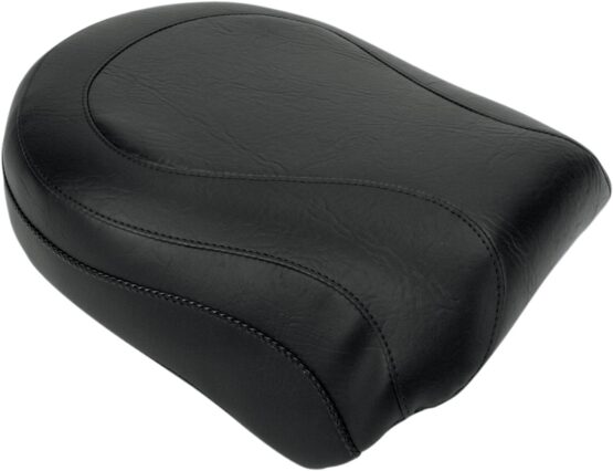 Vintage Plain Vinyl Pillion Pad Black Foam