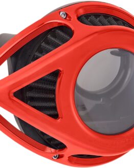 Arlen Ness Clear Tear Sucker Air Cleaner Kit - Red