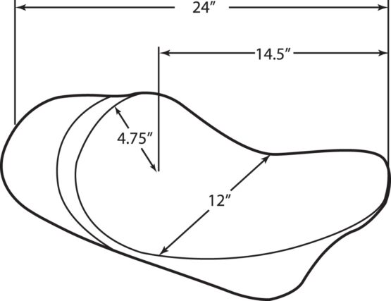 Low-Profile Plain SR Leather Solo Seat Forward - Image 3