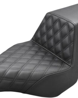 Step-Up Front Lattice Stitch 2-Up Seat - Black