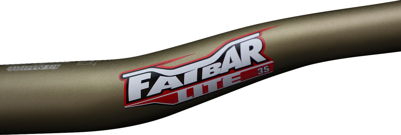 Renthal Fatbar Lite35 Handlebar 10mm Rise Gold Anodized Aluminum - Image 3