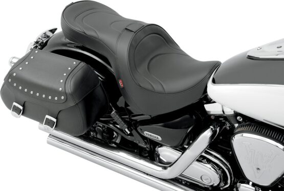 Mild Stitched Vinyl 2-Up Seat Black Low w/Backrest - Image 3