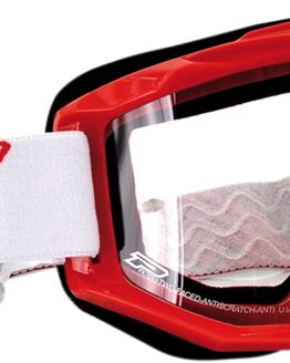 3201 Black / Red / White Raceline Goggles - Clear Lens