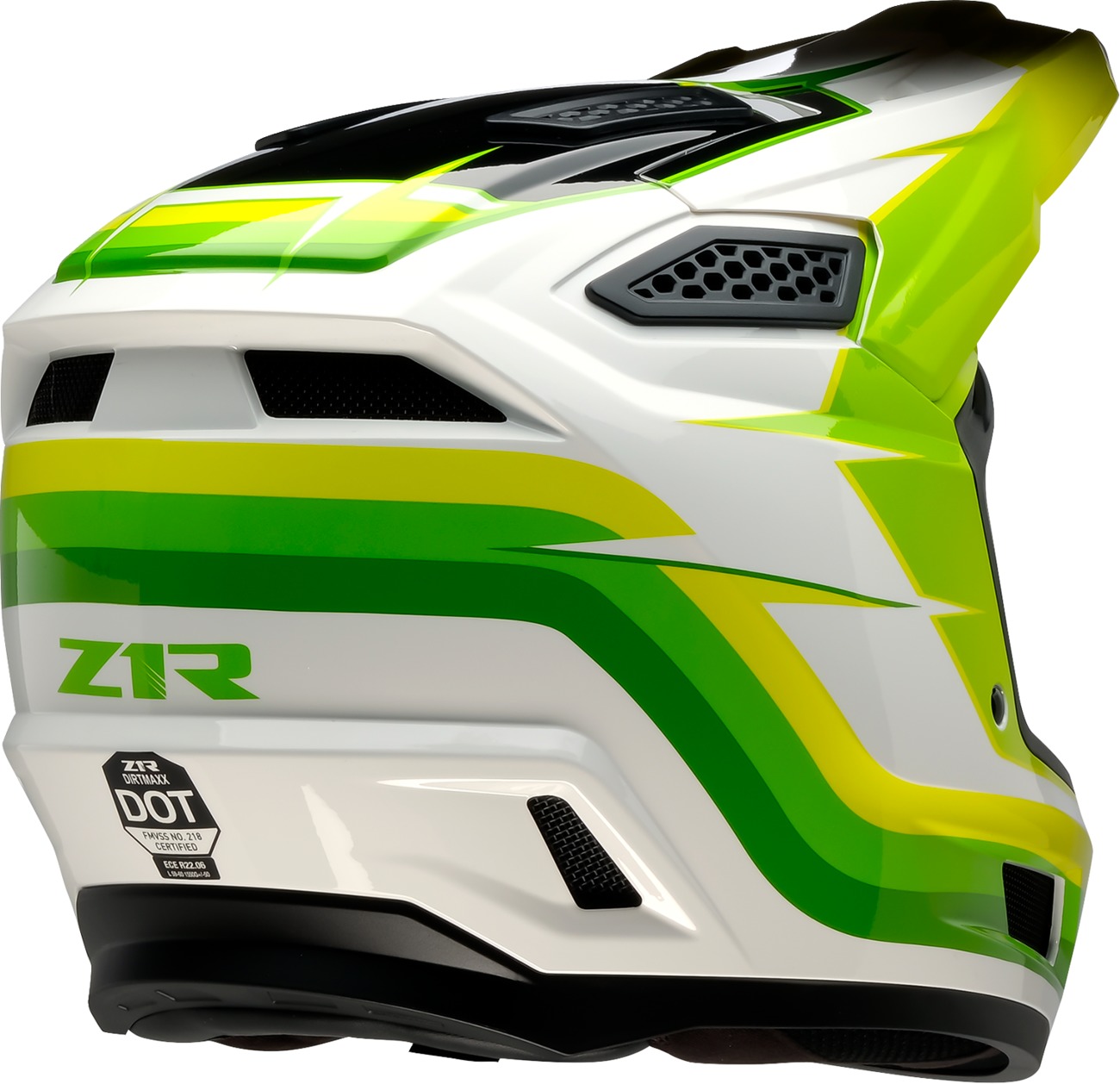 Z1R Dirt Maxx Vortex Helmet White/Green XL - Image 3