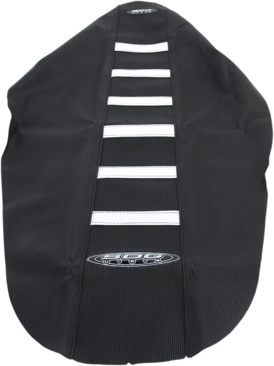 6-Rib Water Resistant Seat Cover Black/White