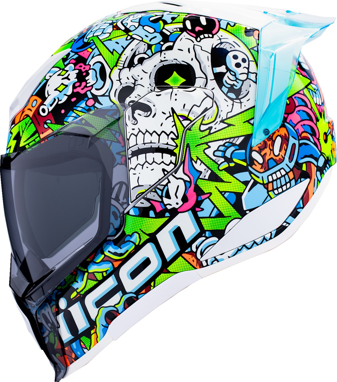 ICON Ultraflite Doodle 3 MIPS Full Face Helmet Blue XS - Image 3