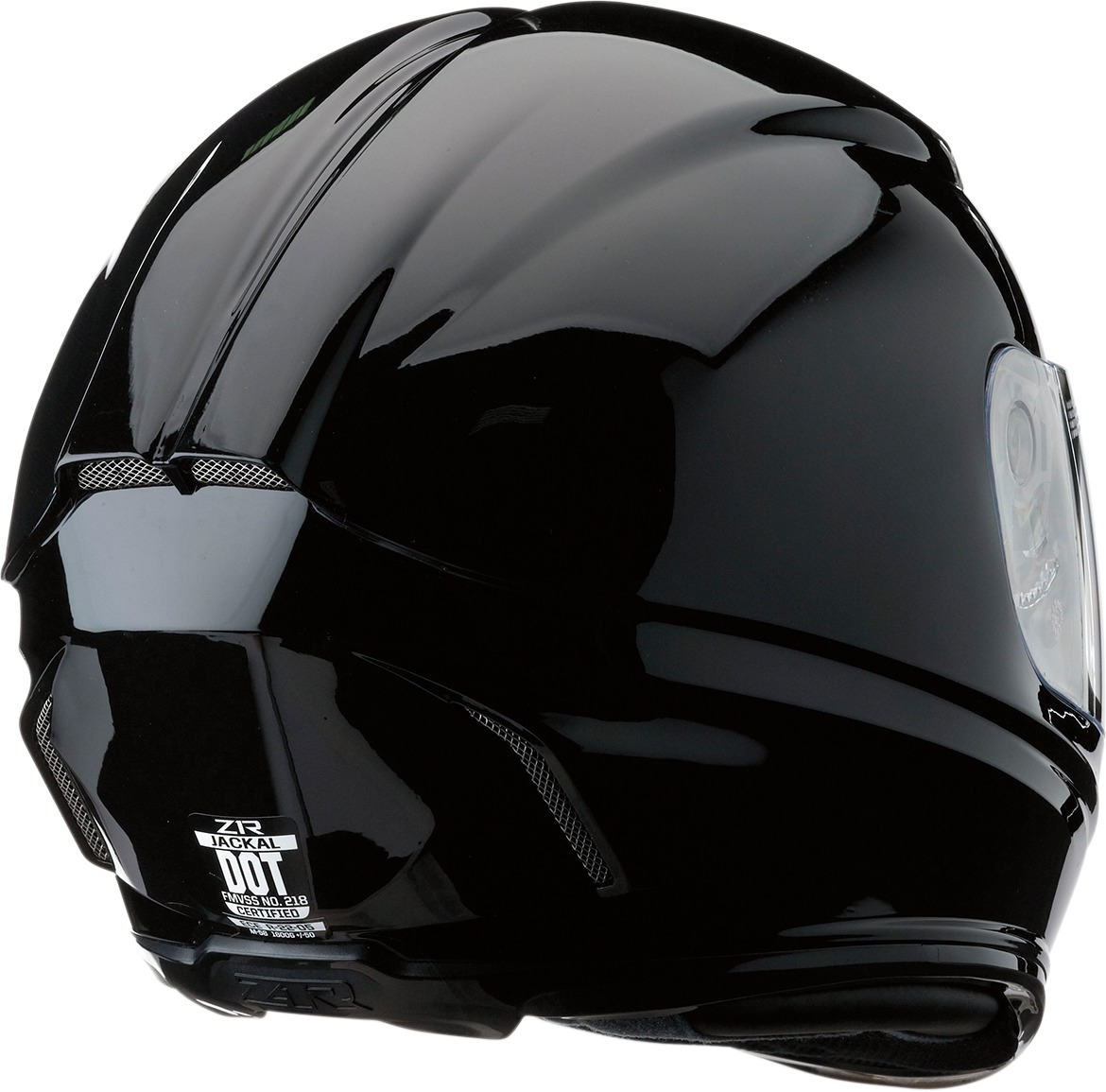 Jackal Full Face Street Helmet Gloss Black Medium - Image 3