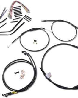 Extended Black Control Cable Kit for 14" Apehanger Bars