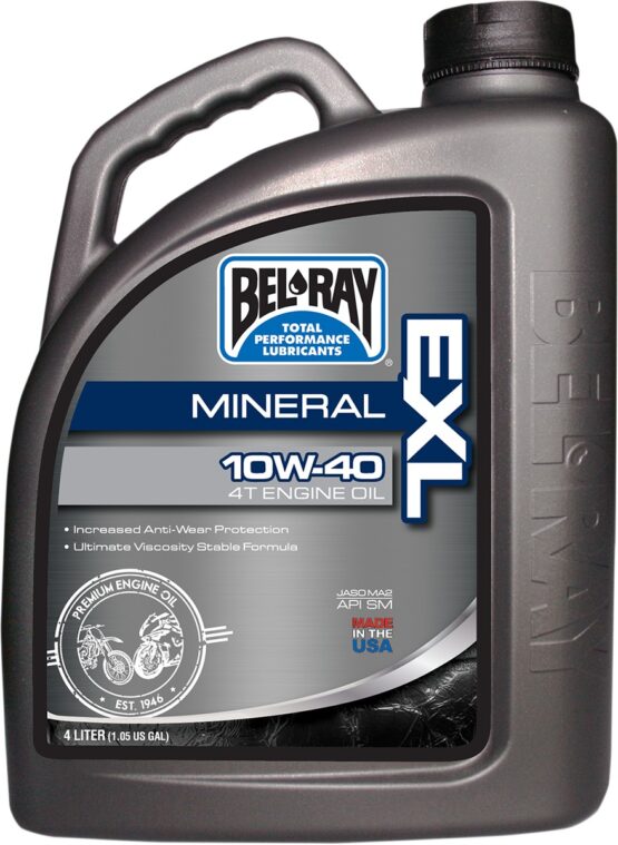 BEL-RAY EXL MINERAL 4T ENGINE OIL - OIL EXL MINERAL 4T 10W-40